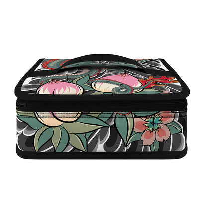 Green Japanese Dragon Tattoo Print Small Lunch Bag
