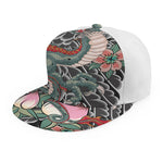 Green Japanese Dragon Tattoo Print Snapback Cap