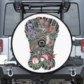 Green Japanese Dragon Tattoo Print Tire Cover With Camera Hole