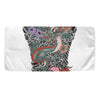 Green Japanese Dragon Tattoo Print Towel