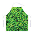 Green Leaf Print Adjustable Apron