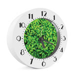 Green Leaf Print Alarm Clock
