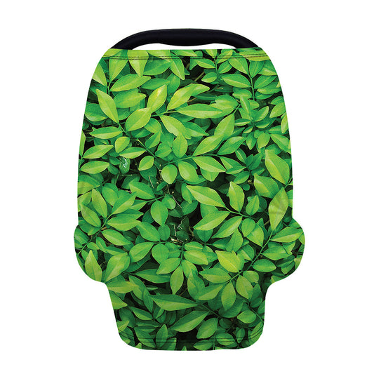 Green Leaf Print Baby Seat Cover