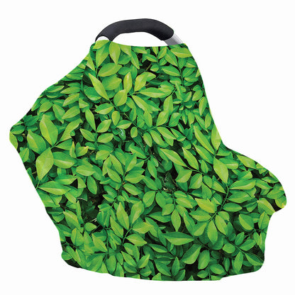 Green Leaf Print Baby Seat Cover