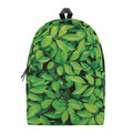 Green Leaf Print School Backpack