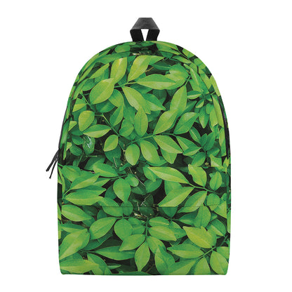 Green Leaf Print Backpack