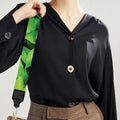 Green Leaf Print Bag Strap