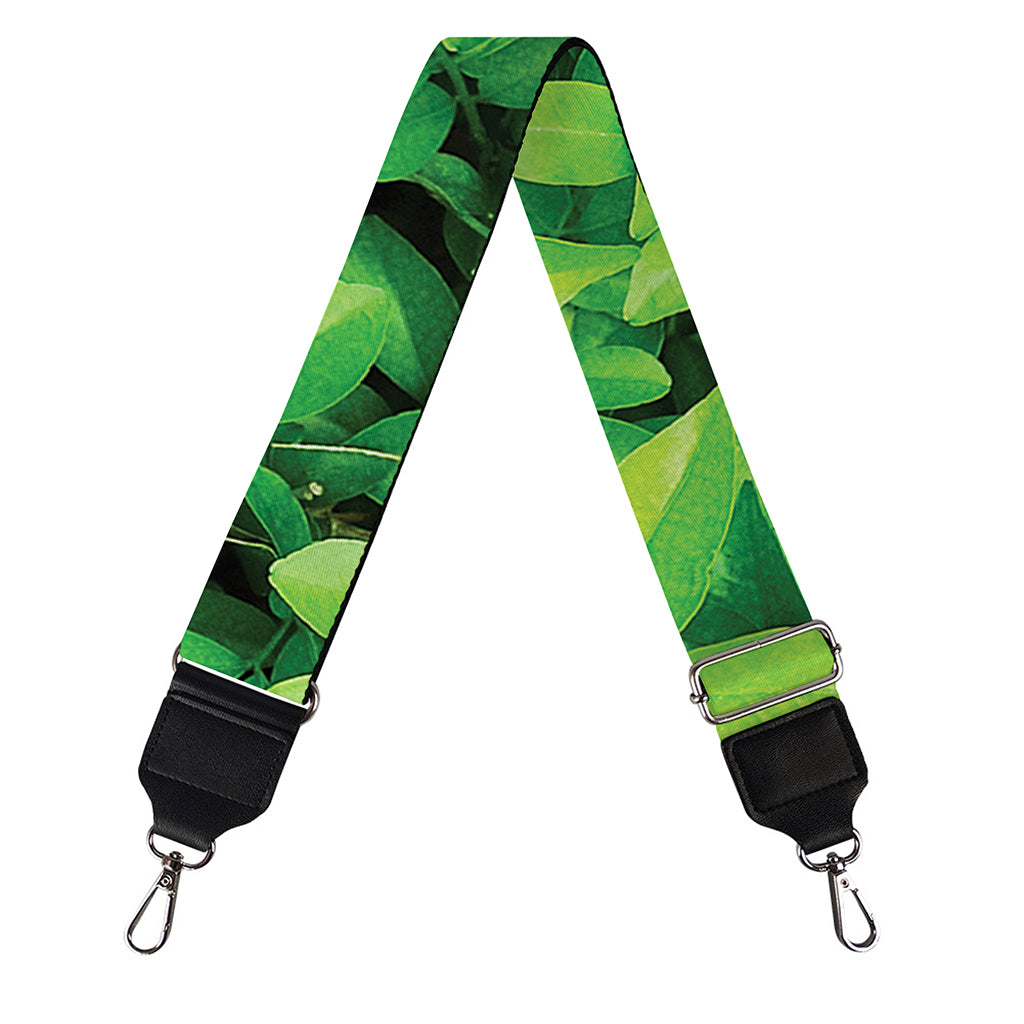 Green Leaf Print Bag Strap