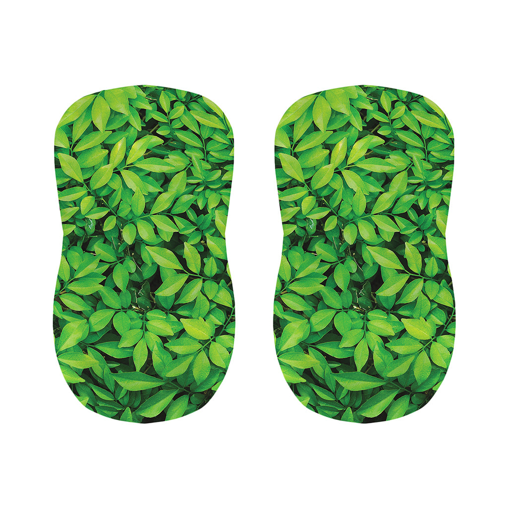 Green Leaf Print Bar Stool Covers