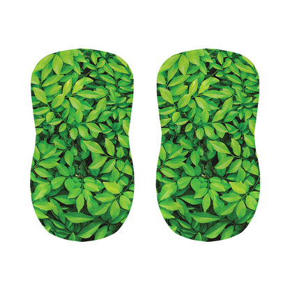 Green Leaf Print Bar Stool Covers