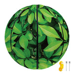 Green Leaf Print Basketball
