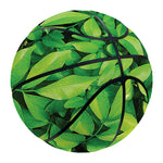Green Leaf Print Basketball