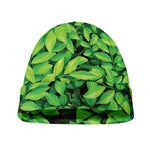 Green Leaf Print Beanie