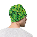 Green Leaf Print Beanie