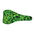 Green Leaf Print Bicycle Seat Cover