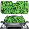 Green Leaf Print Car Windshield Sun Shade