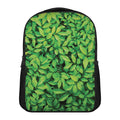 Green Leaf Print Casual Backpack