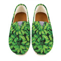 Green Leaf Print Casual Shoes