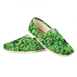 Green Leaf Print Casual Shoes