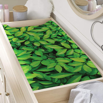 Green Leaf Print Changing Pad Cover