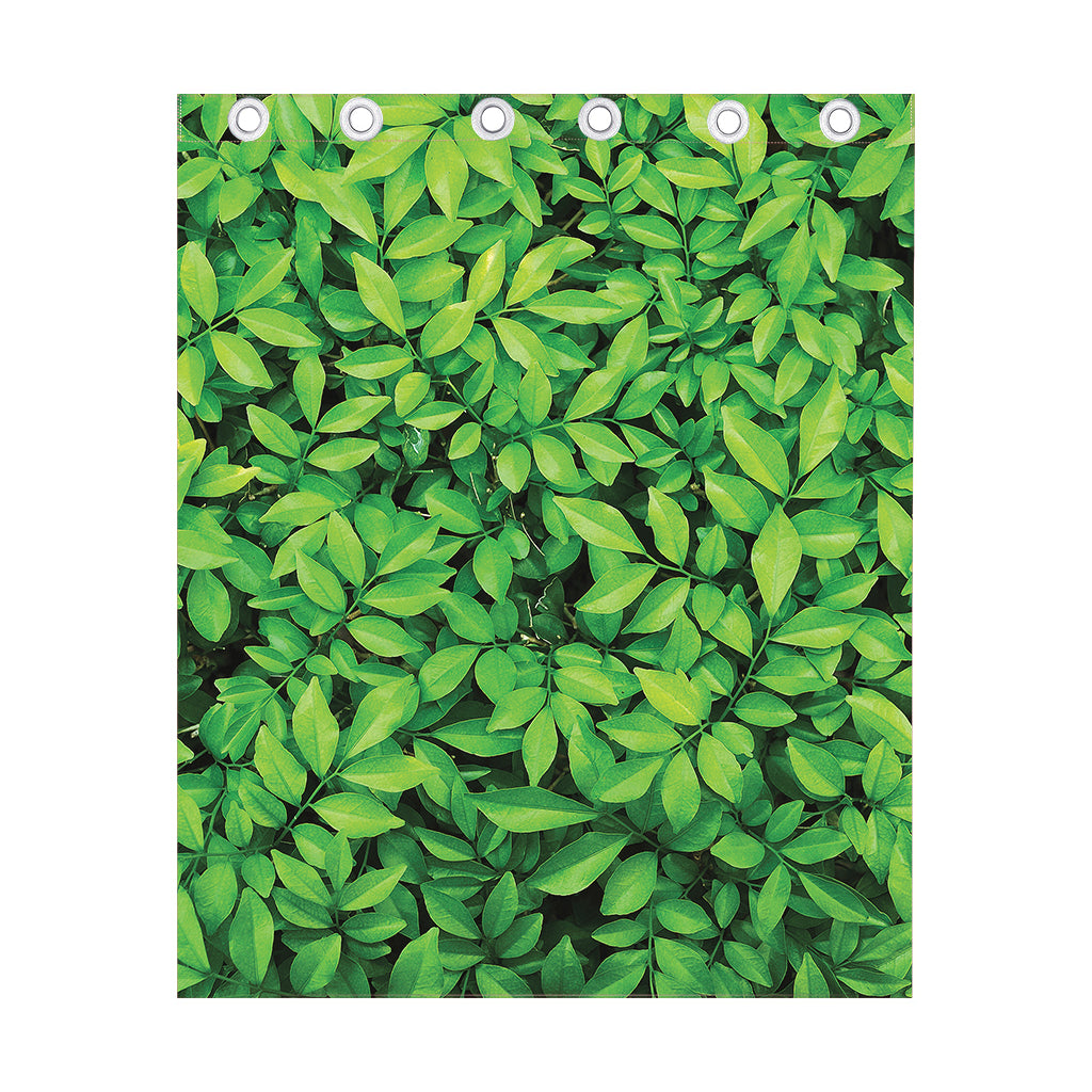 Green Leaf Print Curtain