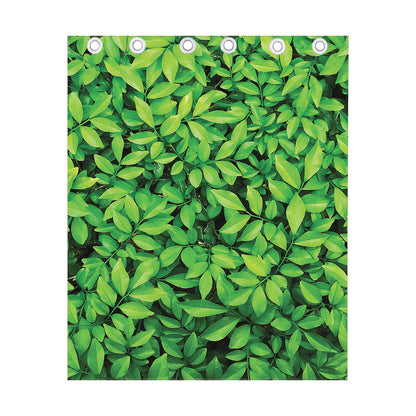 Green Leaf Print Curtain