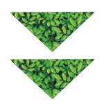 Green Leaf Print Dog Bandana