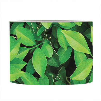 Green Leaf Print Drum Lamp Shade