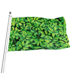 Green Leaf Print Flag