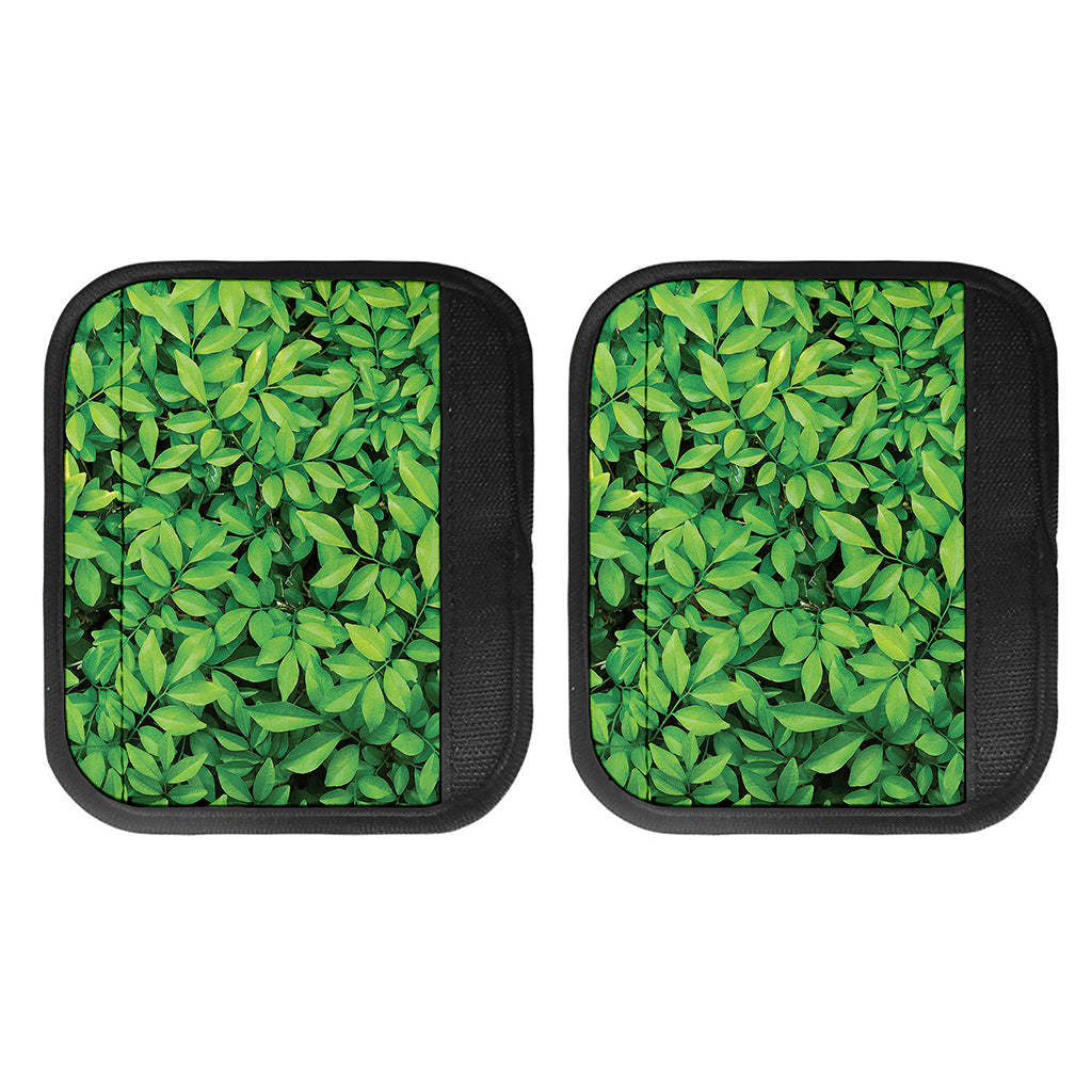 Green Leaf Print Handle Covers