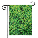 Green Leaf Print House Flag