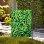Green Leaf Print House Flag