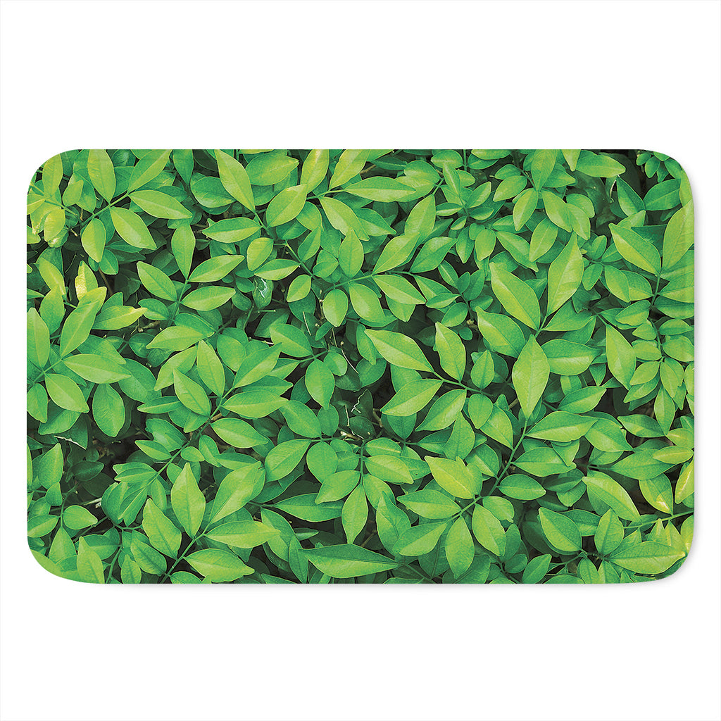 Green Leaf Print Indoor Door Mat