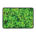 Green Leaf Print Kitchen Mat