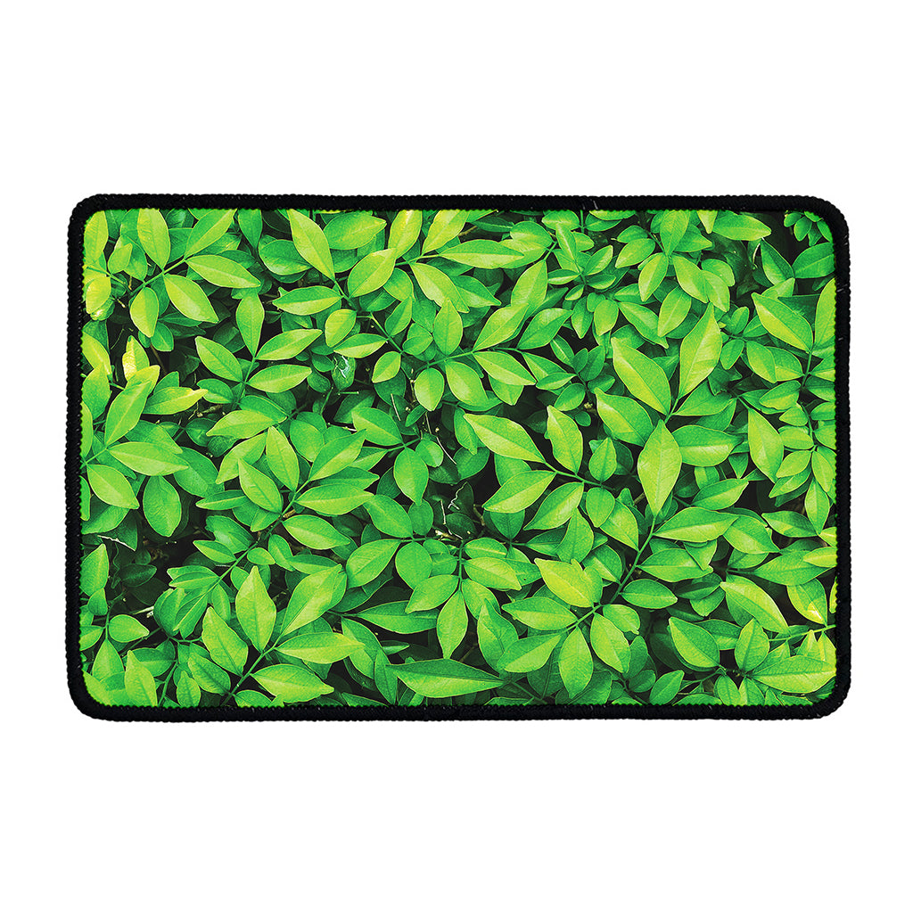 Green Leaf Print Kitchen Mat