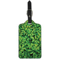 Green Leaf Print Luggage Tag