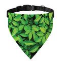 Green Leaf Print Over The Collar Dog Bandana