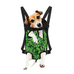 Green Leaf Print Pet Carrier Backpack
