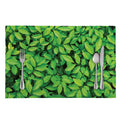 Green Leaf Print Placemat
