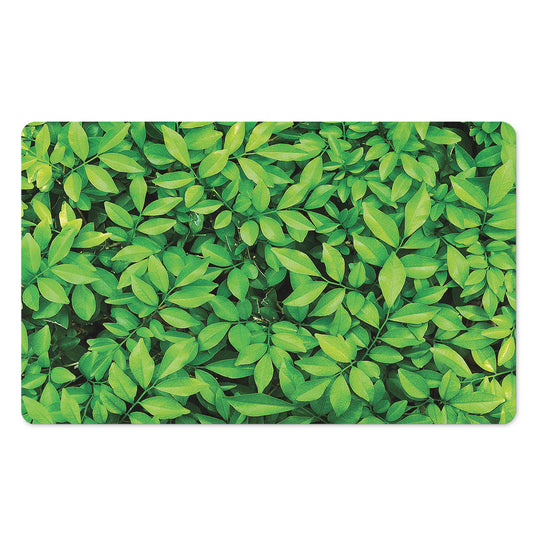 Green Leaf Print Polyester Doormat