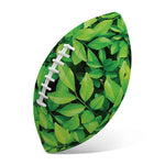 Green Leaf Print Rugby Ball
