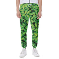 Green Leaf Print Joggers