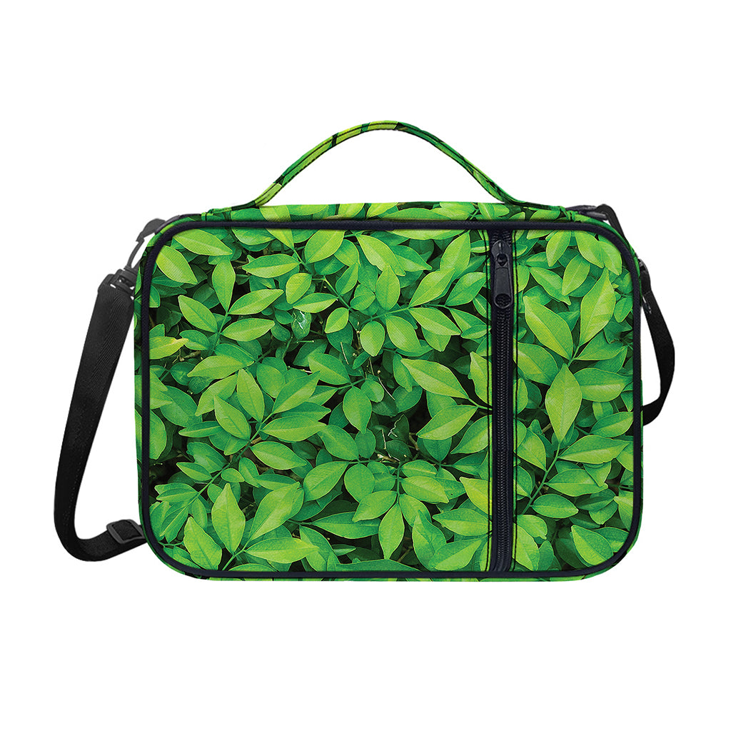 Green Leaf Print Shoulder Strap Bible Bag