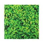 Green Leaf Print Silk Bandana