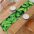 Green Leaf Print Table Runner