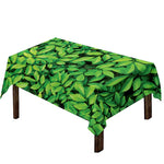Green Leaf Print Tablecloth