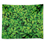 Green Leaf Print Tapestry