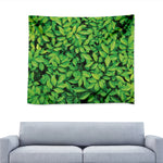 Green Leaf Print Tapestry