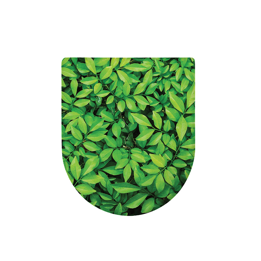 Green Leaf Print Toilet Lid Cover
