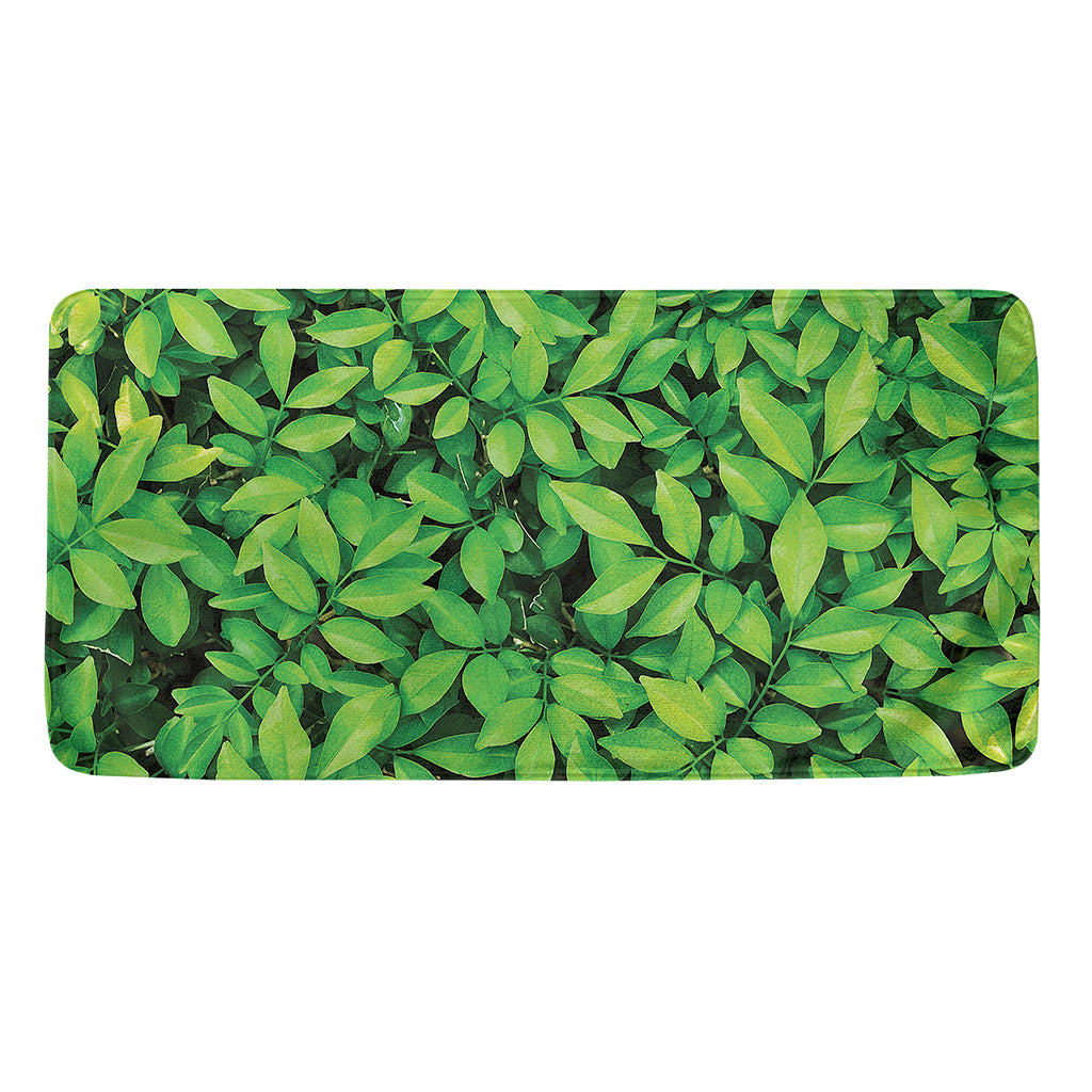 Green Leaf Print Towel